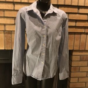 Jcrew stretch perfect blue pin stripe